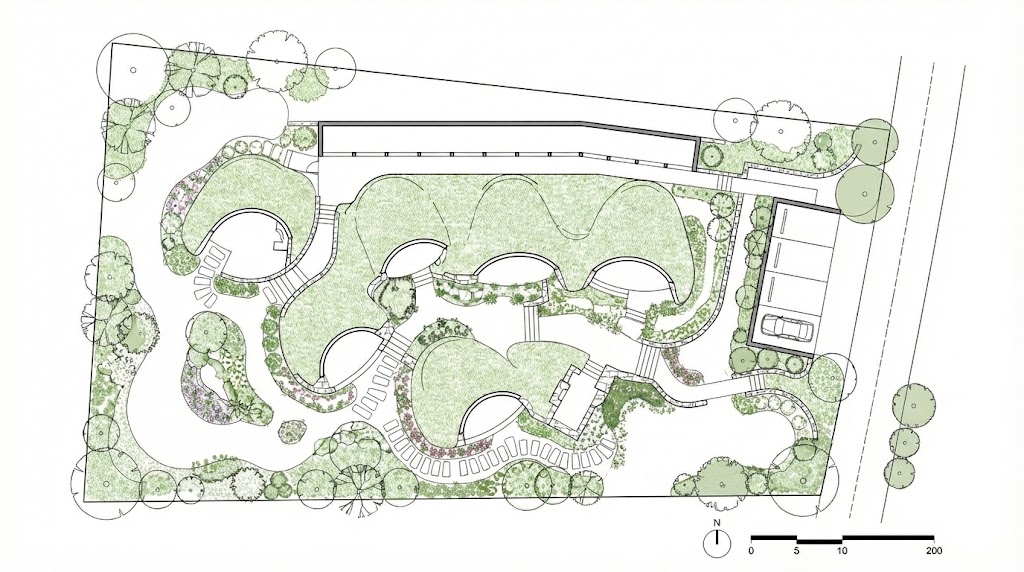 Exurban Forest Compound site plan